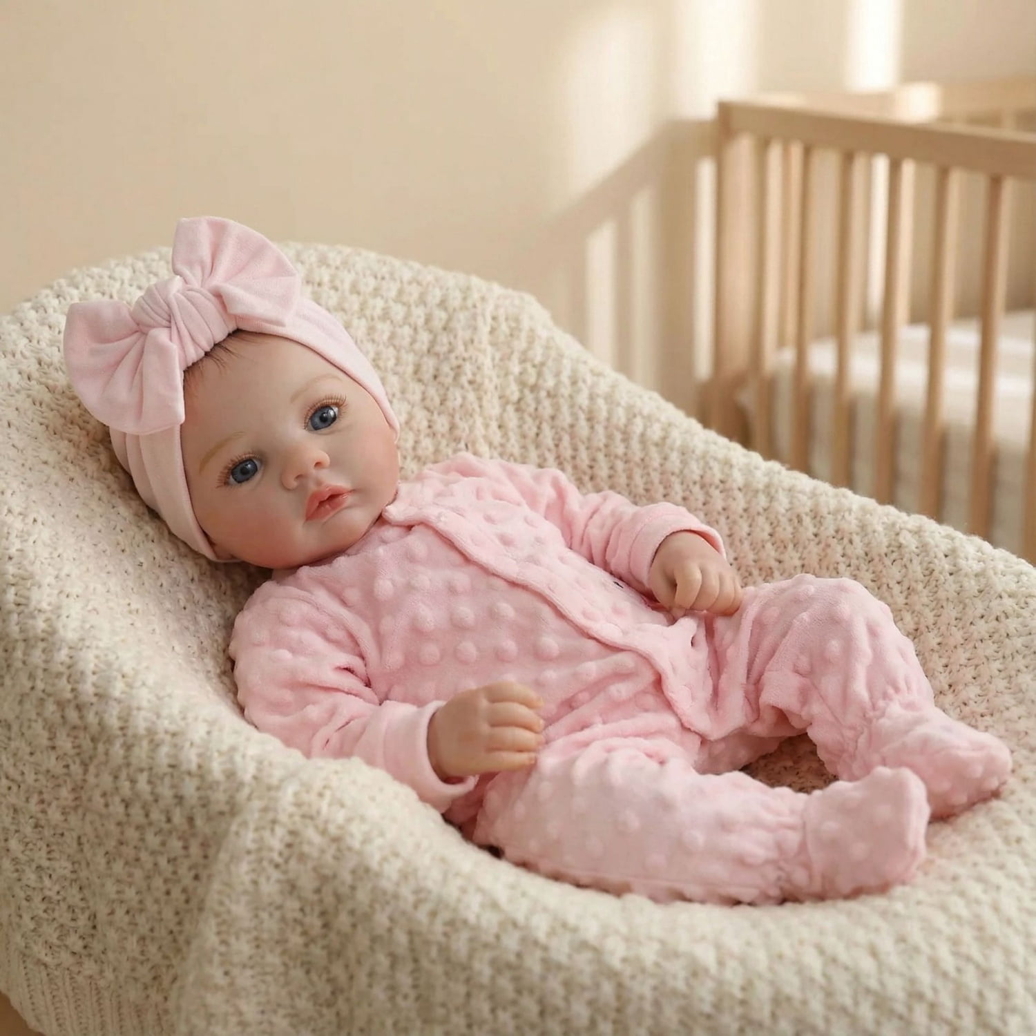Realistic Reborn Baby Dolls - 18 inch Lifelike Newborn Baby Girl Real Life Soft Body Doll Gift with Accessories for Kids Age 3+