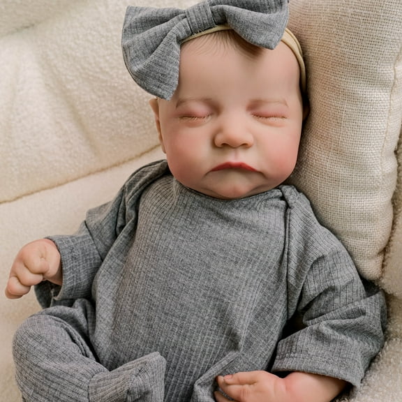 Realistic Reborn Baby Dolls - 19 inch Cloth Body Lifelike Reborn Boy Adorable Doll Poseable Real Life Newborn Sleeping Baby Dolls Gift Toys