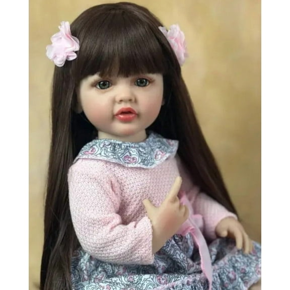 Realistic Reborn Baby Dolls - 22 inch Lifelike Baby Girl with Full Vinyl Body, Real Life Newborn Baby Doll Gifts Toy with Accessories for Kids 3+