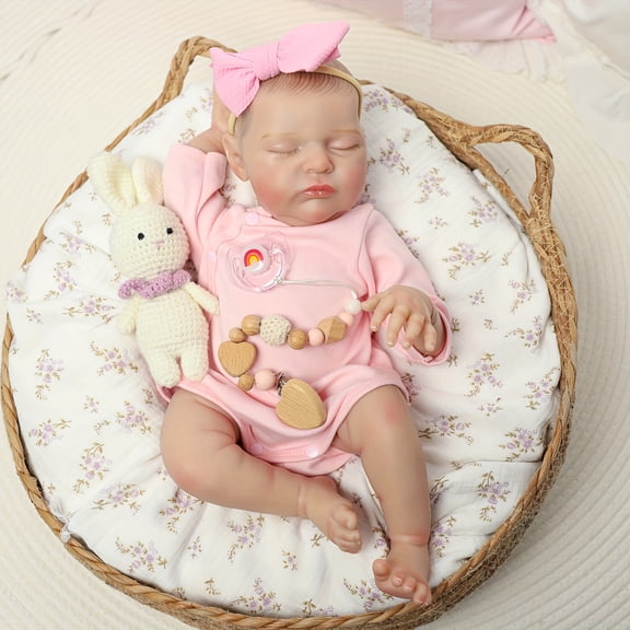 Realistic Reborn Baby Dolls - 20 Inch Real Life Baby Girl with Accessories, Lifelike Doll with Squishy Weighted Body, Newborn Baby with Soft Vinyl Body for Kids Age 3+ Gift