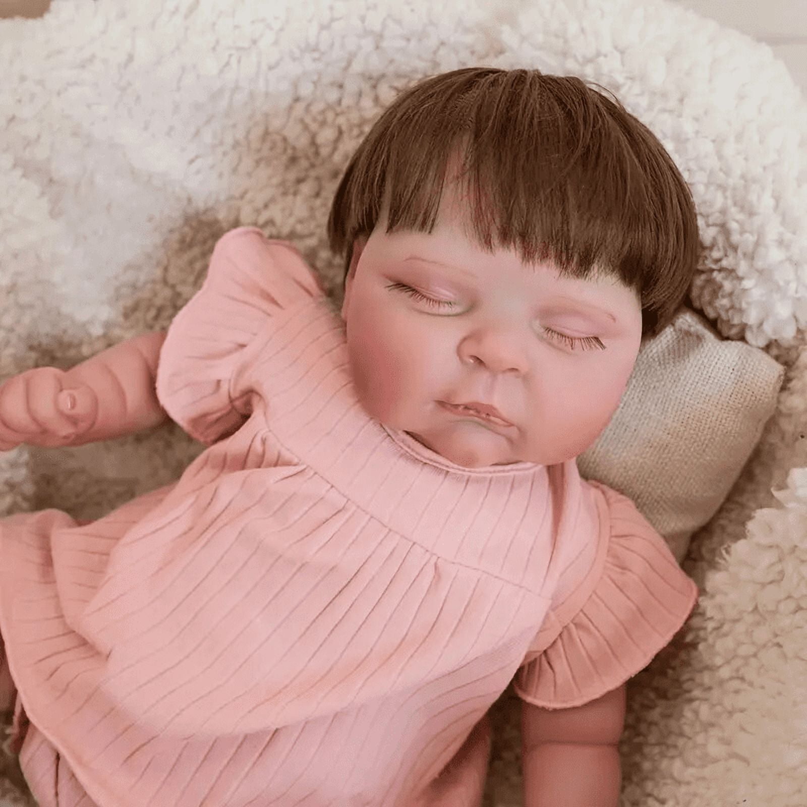Realistic Reborn Baby Dolls 20 inches Lifelike Newborn Baby Dolls Cloth Body and Poseable Limbs with Complete Accessories for 3+ Years Old Kids