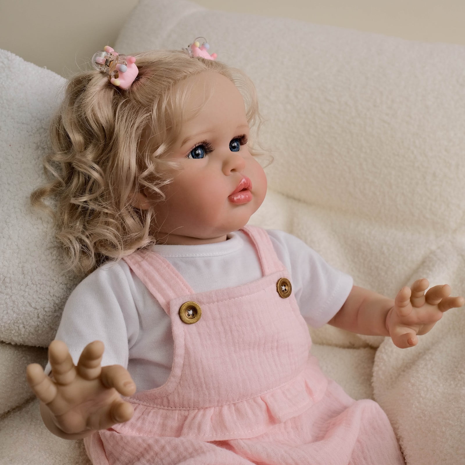 Realistic Reborn Baby Dolls 24" Lifelike Soft Cloth Body Baby Girl That Look Real with Feeding Kit, Ideal Gift for Kids, Birthday, Pretend Play