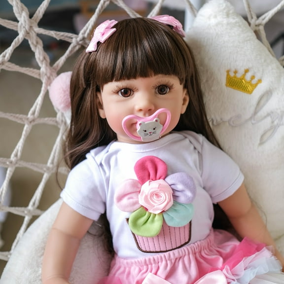 Realistic Reborn Baby Dolls - 24 inch Lifelike Cloth Body Baby Real Life Adorable Baby Doll with Accessories Gifts for Kids 3+
