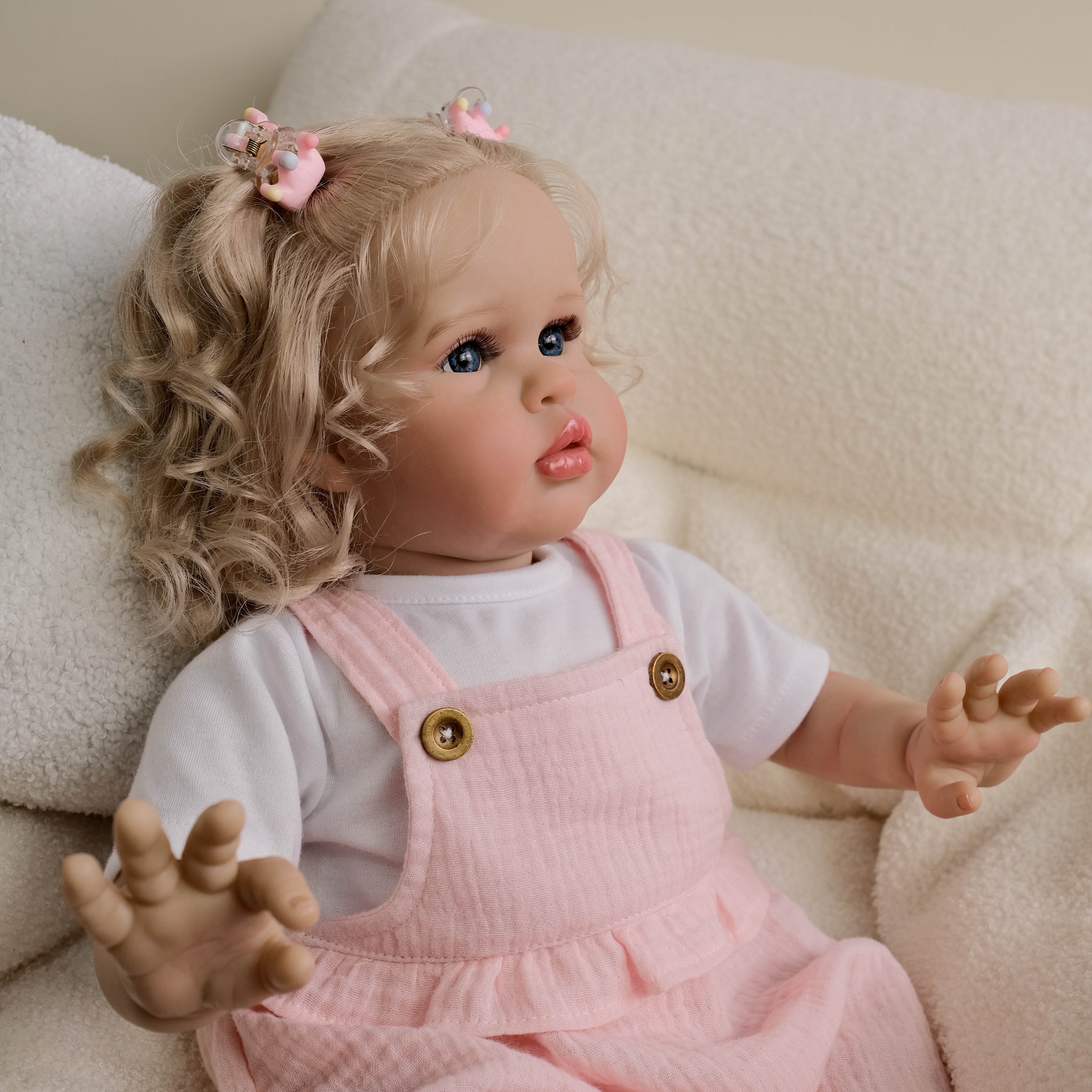 Realistic Reborn Baby Dolls Girl - 24" Lifelike Real Life Handmade Newborn Toddler, Cloth Body with Accessories Gift Set for Kids Age 3+