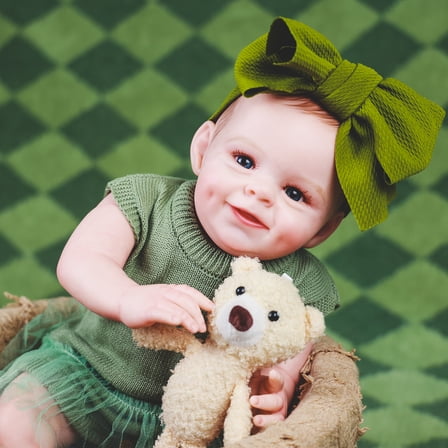 Realistic Reborn Baby Dolls Lifelike 20-Inch Newborn Girl Vinyl Real Life Dolls Soft Cloth Body with Feeding Accessories Gift Box for Kids Age 3+