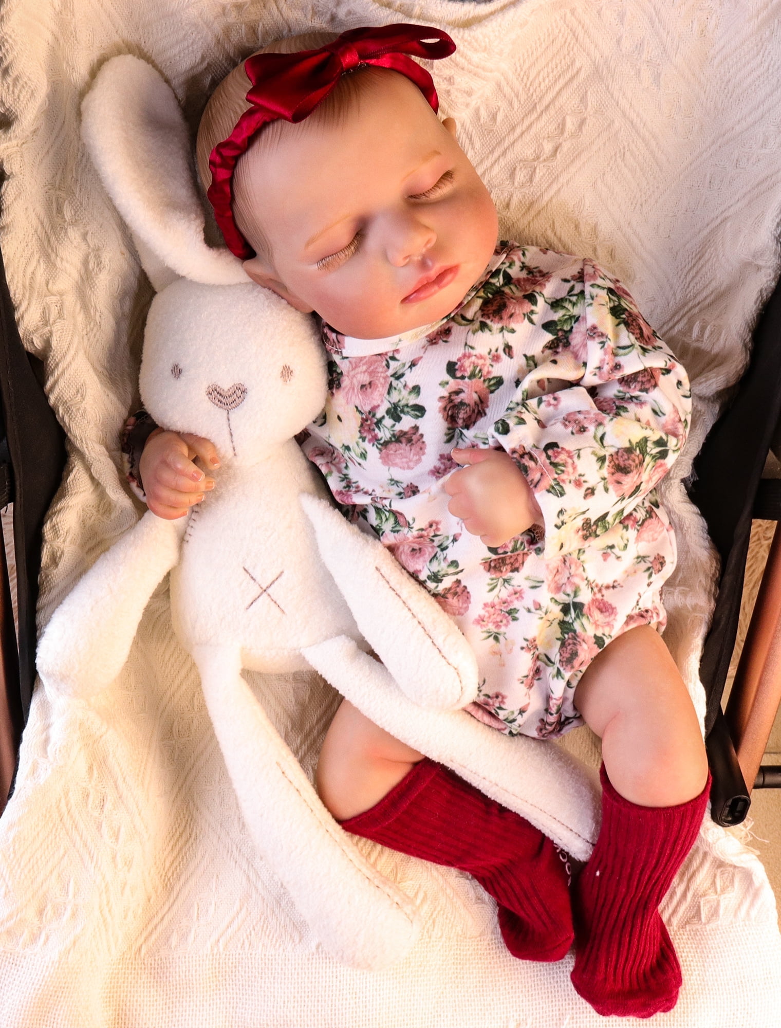 Takanini Reborn Baby Dolls 20 inch Lifelike White Handmade Silicone Realistic Doll with Soft cloth Body for Kids Age 3+