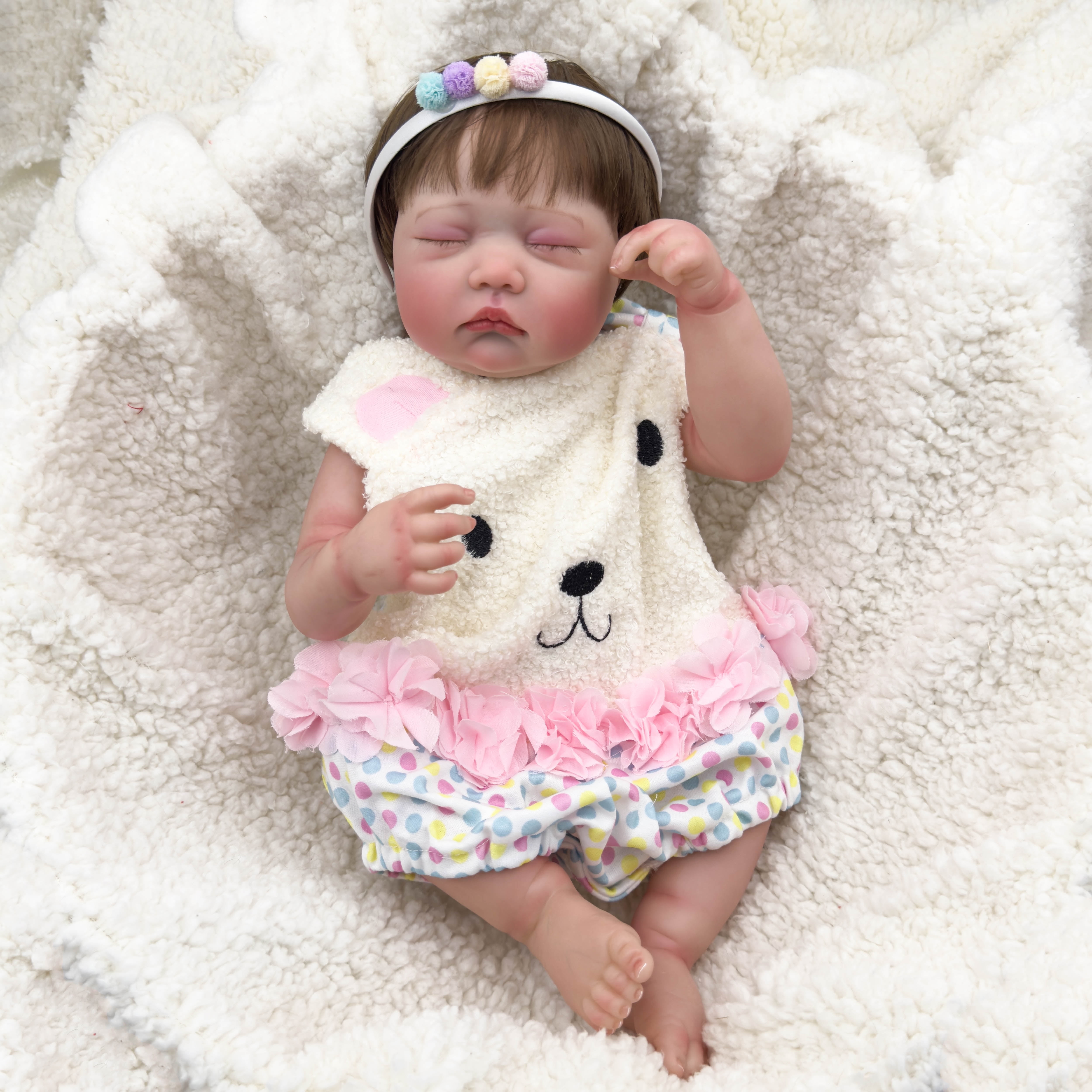 Realistic Reborn Baby Dolls Zero Pam 22 Inches Soft Cloth Body Newborn