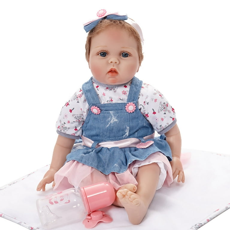 Shipping From Brazil Lifelike 55cm Reborn Baby Doll Soft Silicone
