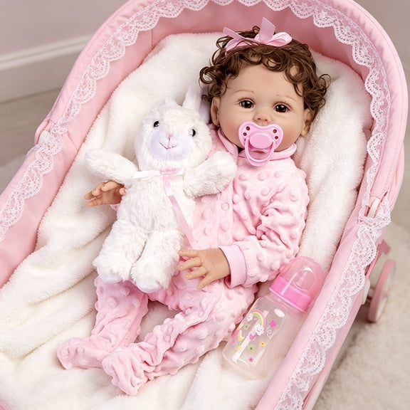 Realistic Reborn Dolls 18 inch Life born Baby Girl Doll Waterproof Doll Toy Handmade Gift with Accessories
