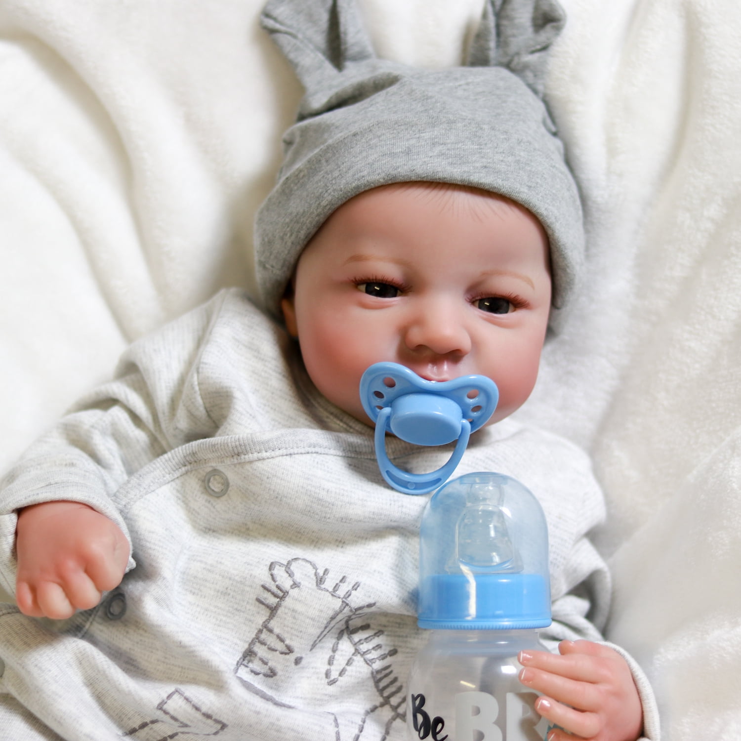 Realistic Reborn Newborn Boy Doll Vinyl Silicone Handmade 18inch