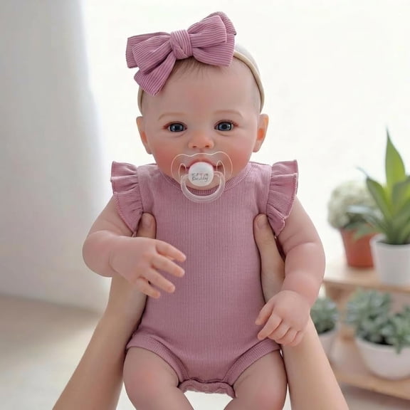 Realistic Reborn baby doll 19Inch Soft Silicone Reborn Baby Doll Toddler Cloth Body Newborn Dolls Anatomically Correct for Gift