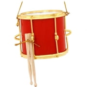 Realistic Red MARCHING DRUM Christmas Ornament, 2" Tall, by Broadway Gifts