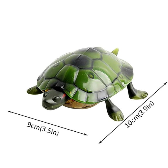 Realistic Remote Control Turtle Toy, Infrared RC Simulation Reptile with Glowing Eyes, Crawling and Spinning Motion for 3+ Years