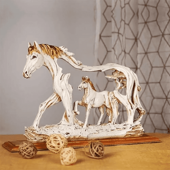 Realistic Resin Horse Statue Sculpture - Home Office Decor - Gift for Horse Lovers, Farmhouse Accent