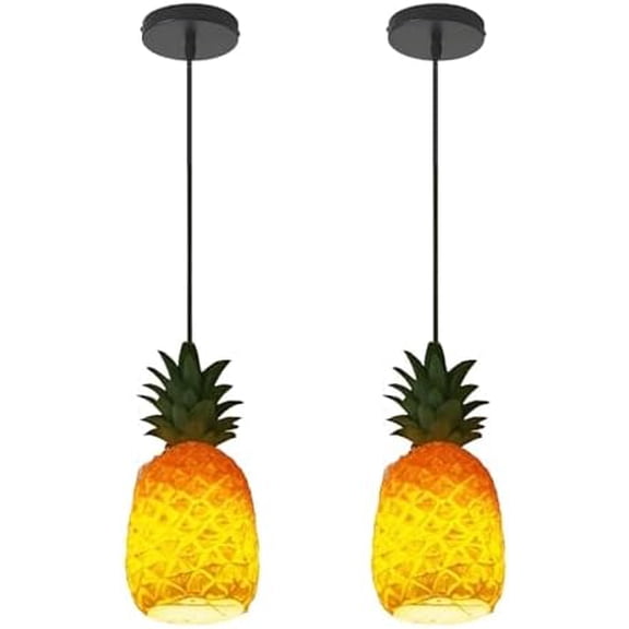 Realistic Resin Material Pineapple Pendant Light -Cute Fruit-Shaped Hanging Lamp for Kids' Room, Cafe, Bakery & Kitchen Tropical Home Decor$$Tools & Hardware Other