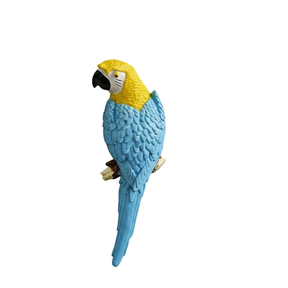 Realistic Resin Parrot Figurine, Outdoor Garden Bird Sculpture, Tropical Animal Tree Hanging Decor, Patio and Balcony Art Ornament, Weather Resistant Design