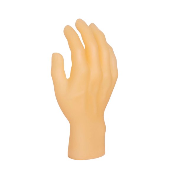 Realistic Right Hand Standing Display Prop, Soft PVC Fake Hand Figurine for Halloween Decor Jewelry Ring Glove Showcase Spooky Themed Party