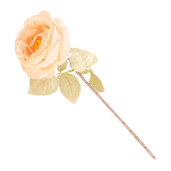 Artificial Charred Edge Rose Fabric Single Head Rose Bouquet for Home Decor Wedding Arrangements And Rustic Themed Parties by VINOIC