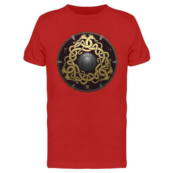 Realistic Round Shield T-Shirt Men -Image by Shutterstock, Male XX-Large