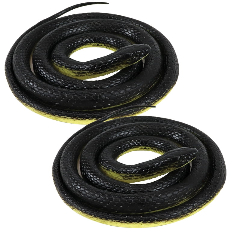Millennial Essentials Realistic Rubber Black Mamba Snake Toy, 52
