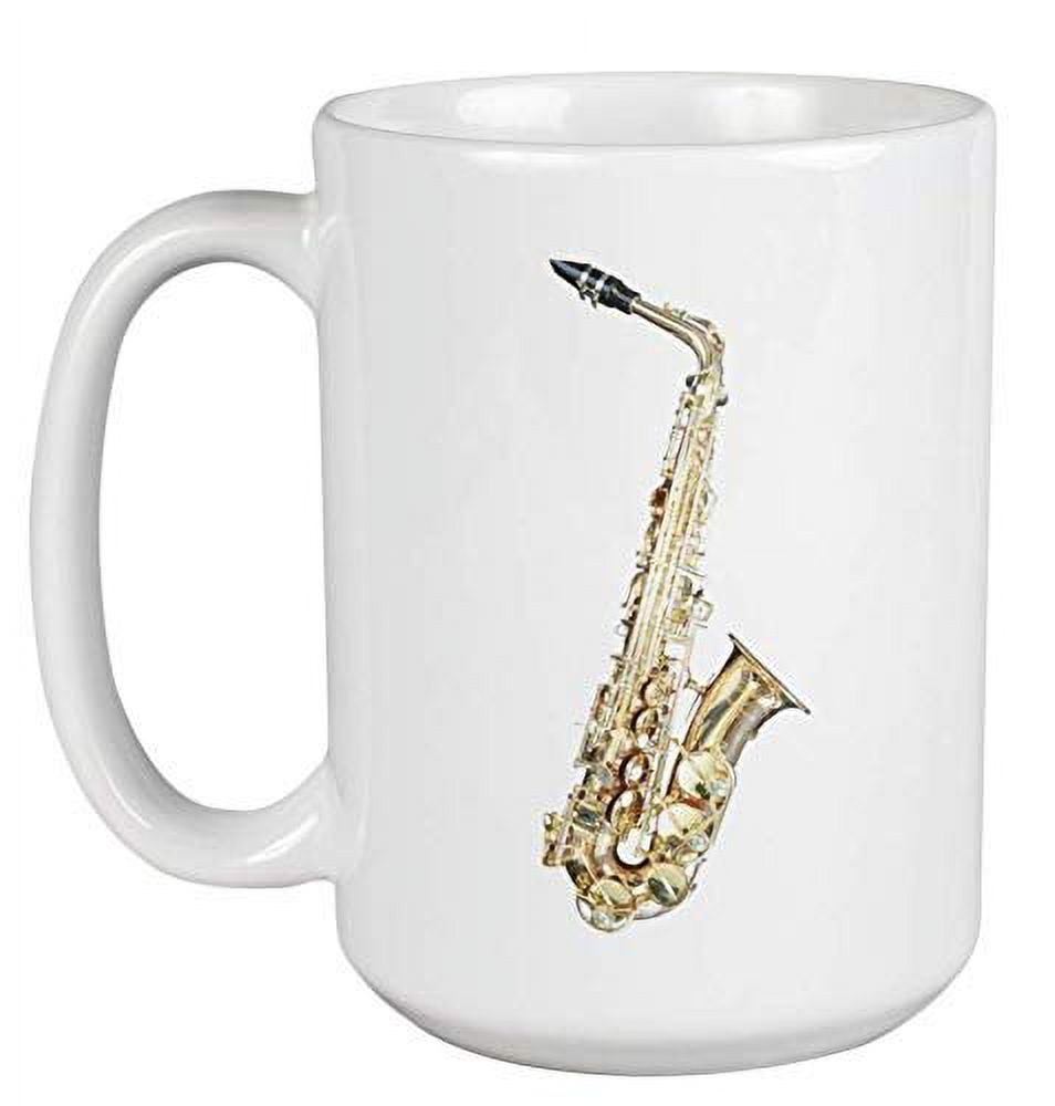 Realistic Saxophone Figure Simple Coffee & Tea Gift Mug For A Sax
