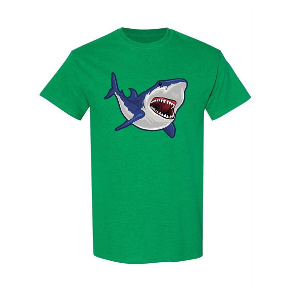 Realistic Shark Design T-Shirt Men -Image by Shutterstock, Male Medium