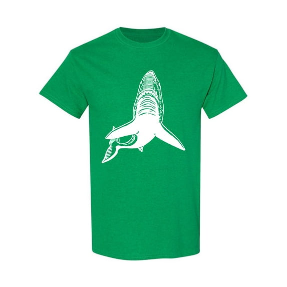 Realistic Shark Draw T-Shirt Men -Image by Shutterstock, Male Small