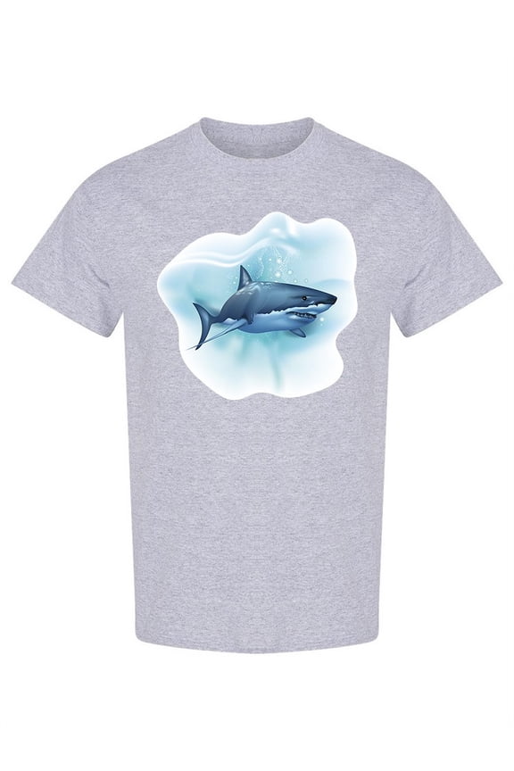 Realistic Shark Graphic T-Shirt Men -Image by Shutterstock, Male Large