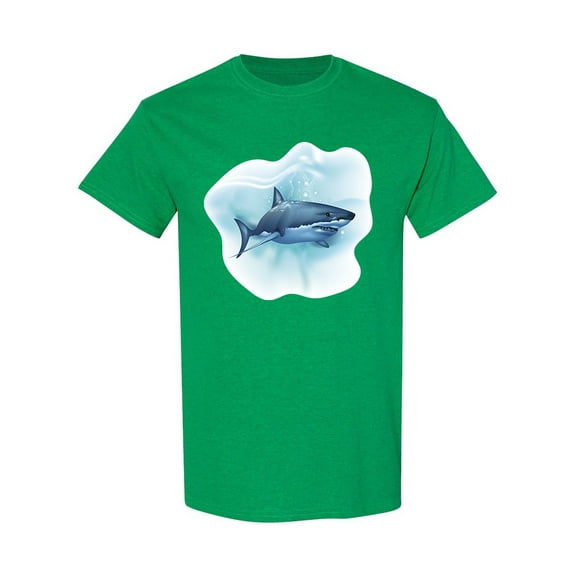 Realistic Shark Graphic T-Shirt Men -Image by Shutterstock, Male Large