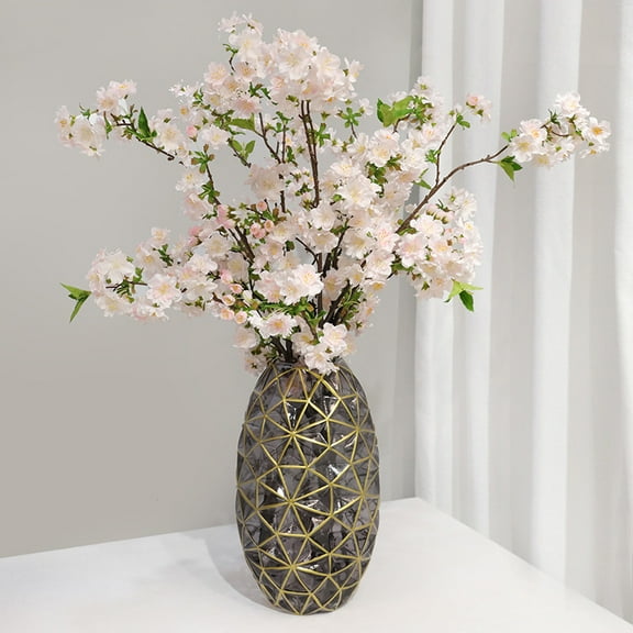 Realistic Silk Cherry Blossom Tree, Modern Chinese Home Decor, Photography Prop