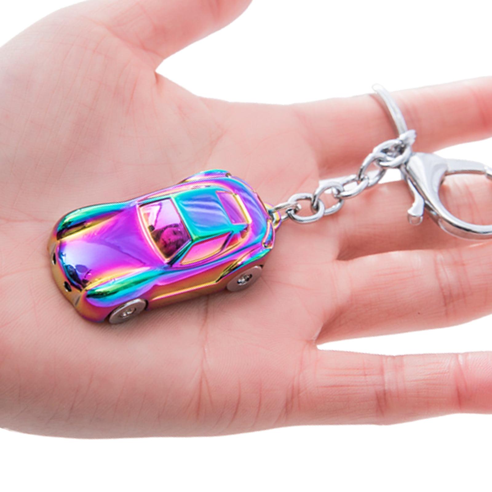 Realistic Silver Metal Car Keychain Compact Car Inspired Metal Keychain ...