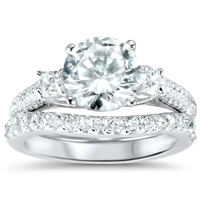 Realistic cz wedding ring sets sale