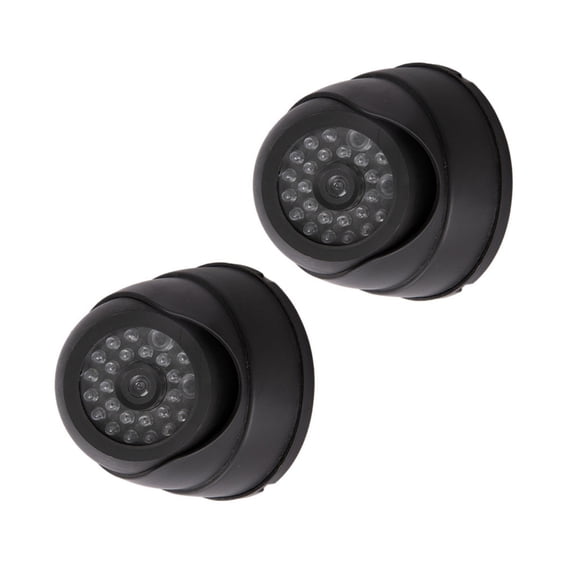 Realistic Simulated Security Camera Indoor Outdoor Use ABS Materials Lightweight Device With Flashing Warning Light