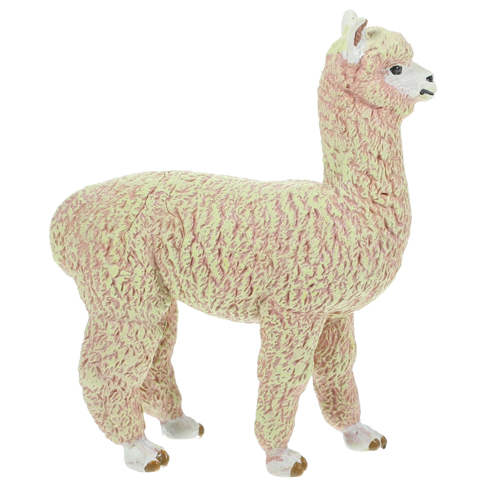 Realistic Simulation Alpaca Figure Mini Alpaca Model Figurine Wildlife ...