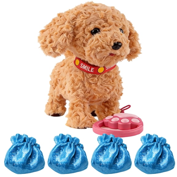Realistic Simulation Pet Dog Toy Electric Plush That Walks Barks and Talks for Children Interactive Experience