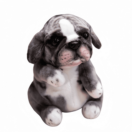 Realistic Sitting Poodle Pug Puppy Plush Toys Stuffed Doggy Cute Fluffy Plush Pet Room Decor Kid Birthday Gift