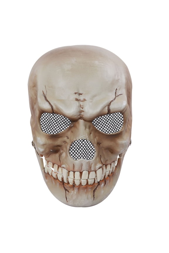 Realistic Skeleton Mask with Moving Jaw,Scary Skull Mask for Halloween Christmas Role-Play Party