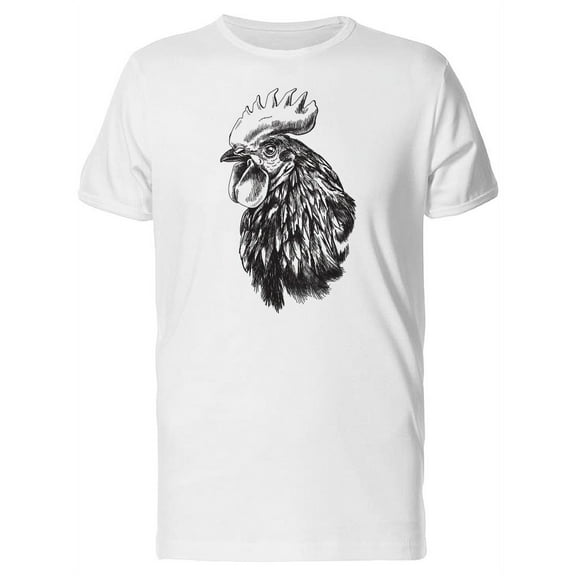 Realistic Sketch Of A Rooster T-Shirt Men -Image by Shutterstock, Male XX-Large