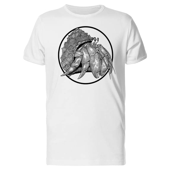 Realistic Sketch Of Hermit Crab T-Shirt Men -Image by Shutterstock, Male x-Large