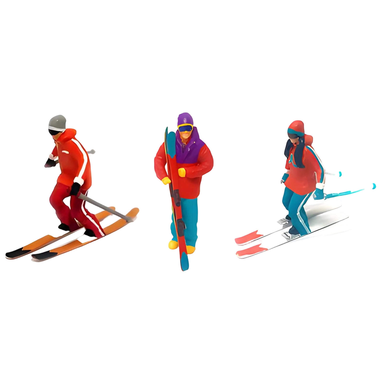 Realistic Skiing People Figure Model for Architectural Displays Dioramas Props 1:64 Scale Hand Painted Miniature Figure