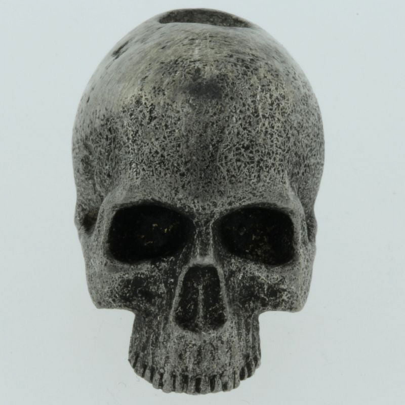 Realistic Skull Paracord / Lanyard Bead in Pewter for Jig Pro Shop by Marco  Magallona 