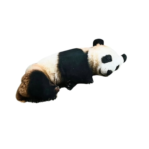 Realistic Sleeping Panda Stuffed Plush Pillow, Lifelike Bear Decor Cushion, 15.74in Wild Animal Shaped Sofa Decoration (Panda)