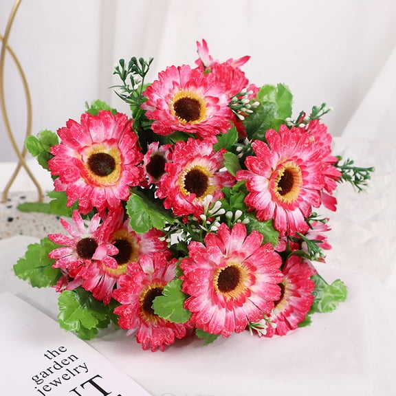 Realistic Snowflake Sunflower Bouquet, Artificial Flowers for Living Room Decor, Versatile Home Decoration for Stylish Interiors, Perfect for Offices and Events
