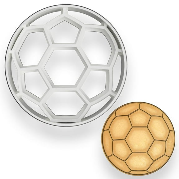 Realistic Soccer Ball Cookie Cutter 2 to 8 inches - Ideal for Soccer-Themed Desserts and Crafts (2inches)
