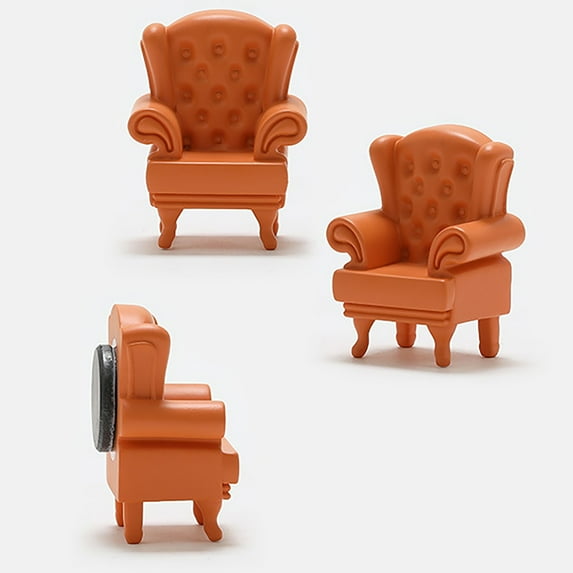 Sofa Resin Refrigerator Magnets - Set of 4 Decorative 3D Fridge Stickers with Strong Magnetic Attraction - Cute Mini Furniture Decor for Kitchen, Office, Whiteboard - Adorable Home