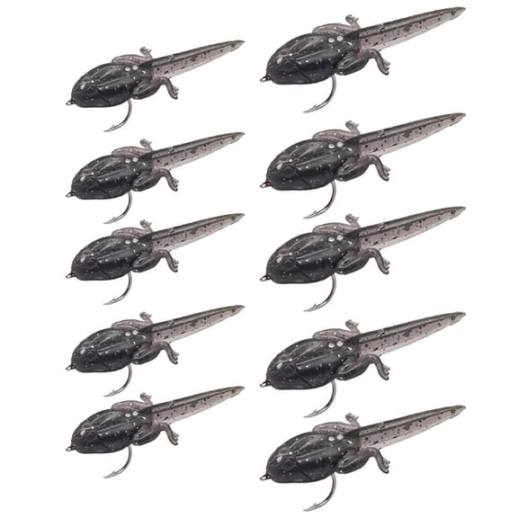 Realistic Soft Plastic Fishing Lures for Bass, Pike, Perch, Trout - Life-like Tadpole Baits with Sharp Hooks for Saltwater & Freshwater Fishing