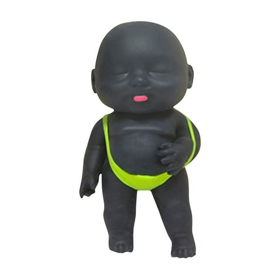 Realistic Soft Vinyl Baby Doll with Removable Purple Diaper, 5.51 Inch Collectible Figure for Kids and Adults Gift