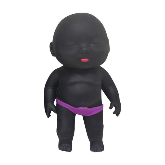 Realistic Soft Vinyl Baby Doll with Removable Purple Diaper, 5.51 Inch Collectible Figure for Kids and Adults Gift