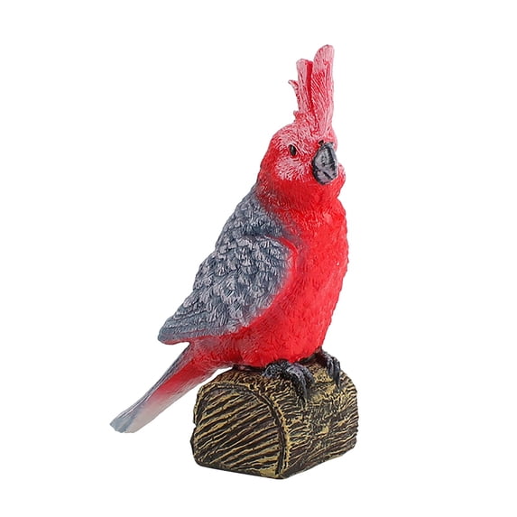 Realistic Solid Parrot Model Figurines, Simulation Macaw Budgie and Cockatoo Statues, Educational Bird Life Ornament for Home Decor, Desktop Display Gift