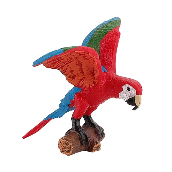 Realistic Solid Parrot Model Figurines, Simulation Macaw Budgie and Cockatoo Statues, Educational Bird Life Ornament for Home Decor, Desktop Display Gift